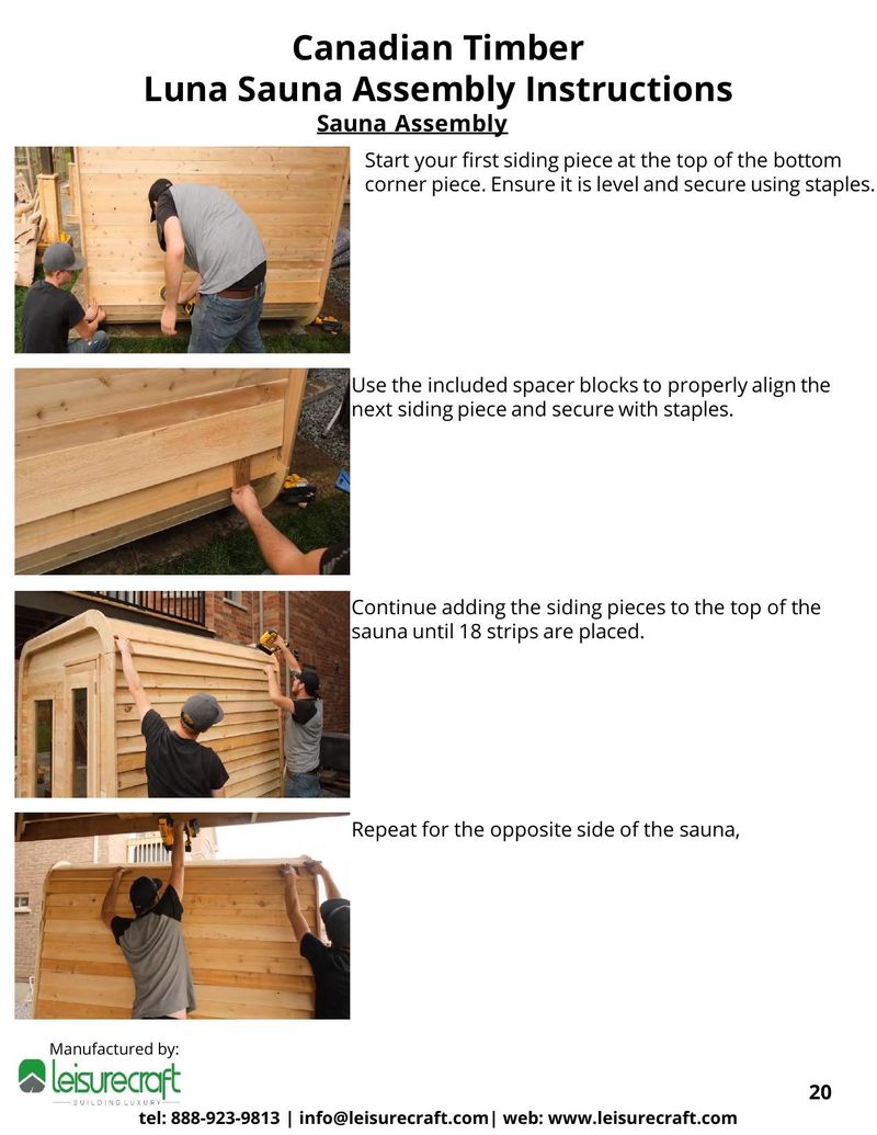 Person installing first siding piece